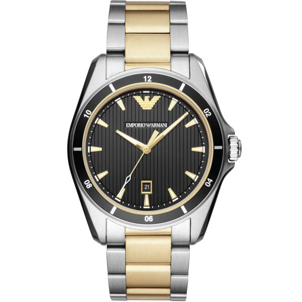 Buy Emporio Armani Men's Quartz Two-tone Stainless Steel Black Dial 44mm Watch AR80017 in Pakistan