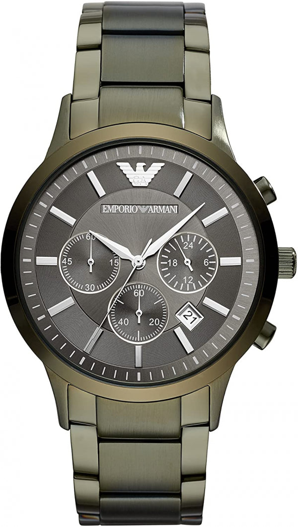 Buy Emporio Armani Renato Grey Dial Green Steel Strap Watch for Men - AR11117 in Pakistan
