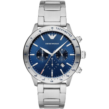 Buy Emporio Armani Mario Blue Dial Silver Steel Strap Watch for Men - AR11306 in Pakistan