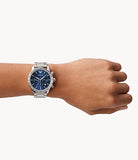 Buy Emporio Armani Mario Blue Dial Silver Steel Strap Watch for Men - AR11306 in Pakistan