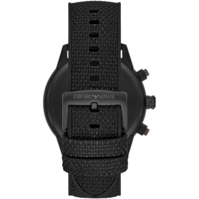 Buy Emporio Armani Men's Quartz Black Fabric Strap Black Dial 43mm Watch AR11453 in Pakistan