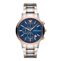 Buy Emporio Armani Blue Dial Two Tone Steel Strap Watch for Men - AR80025 in Pakistan