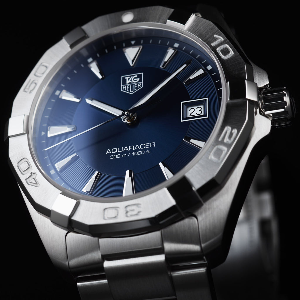 Buy Tag Heuer Aquaracer Blue Dial Silver Steel Strap Watch for Men - WAY1112.BA0928 in Pakistan