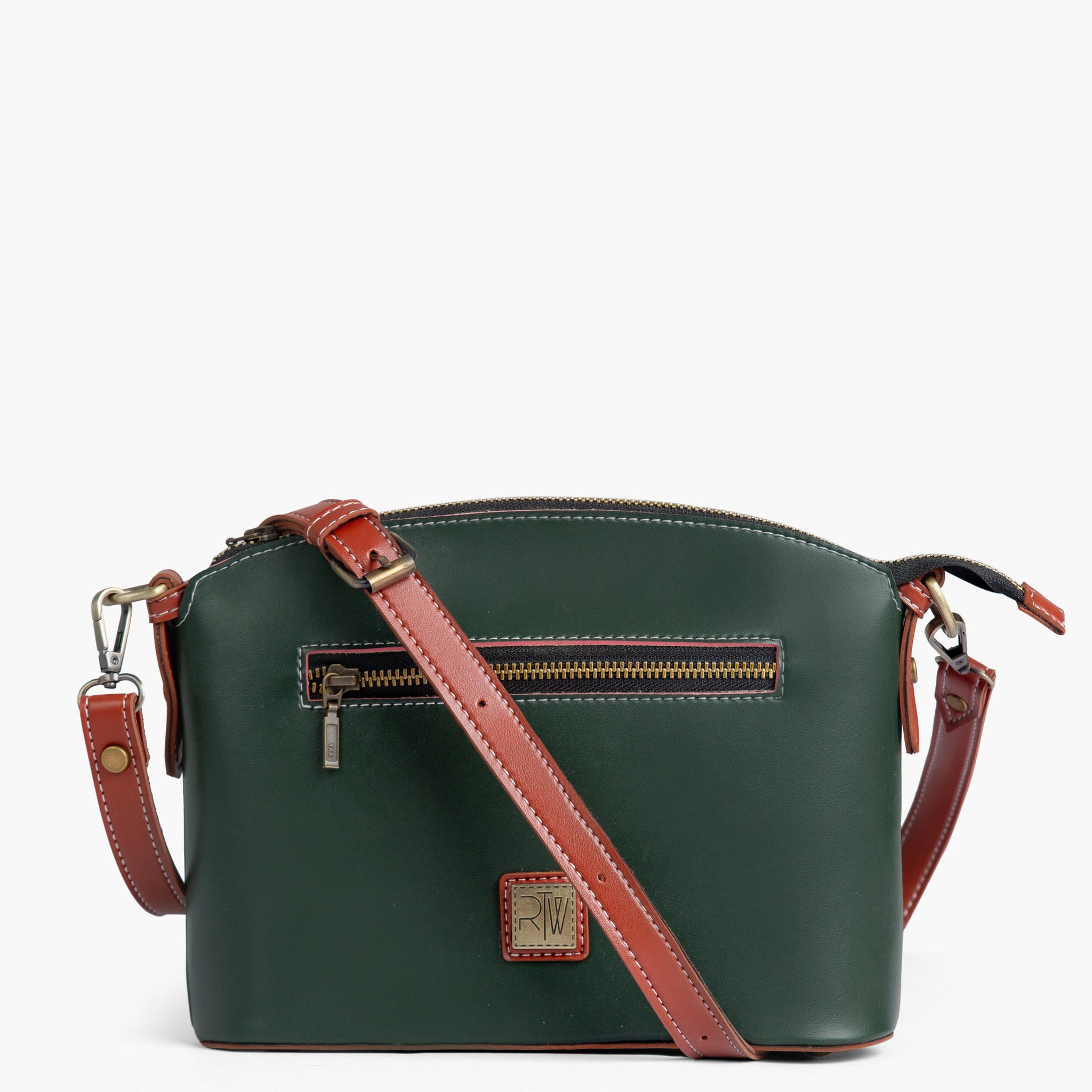 Buy Army green dome cross-body bag in Pakistan