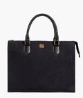 Buy Black suede workplace handbag in Pakistan