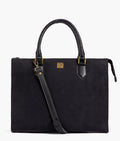 Buy Black suede workplace handbag in Pakistan