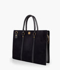 Buy Black suede laptop bag in Pakistan