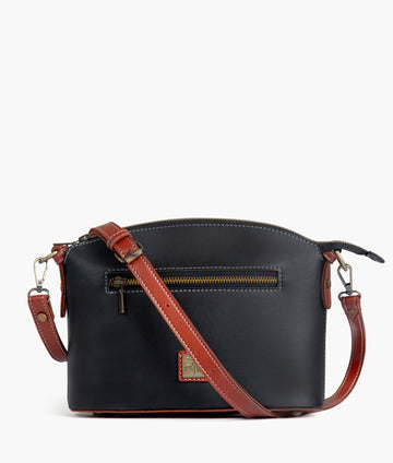 Buy Black and rust dome cross-body bag in Pakistan