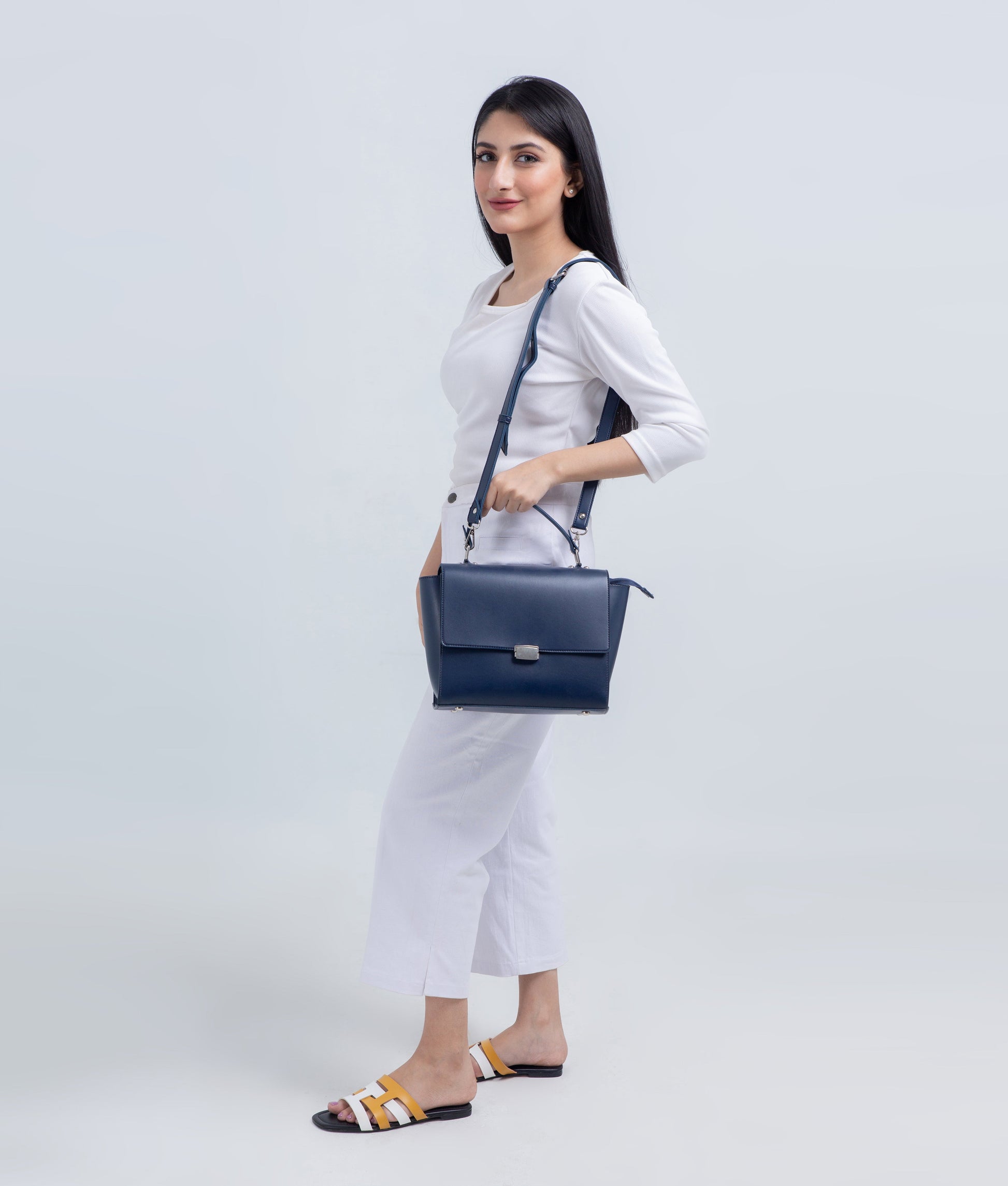 Buy Blue mini messenger bag in Pakistan