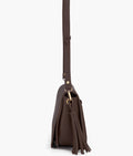 Buy Dark brown foldover saddle bag in Pakistan