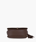 Buy Dark brown foldover saddle bag in Pakistan