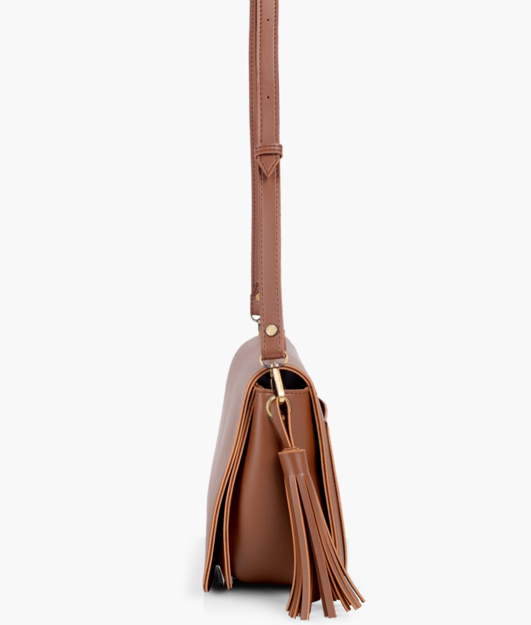 Buy Brown foldover saddle bag in Pakistan