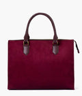 Buy Burgundy suede workplace handbag in Pakistan