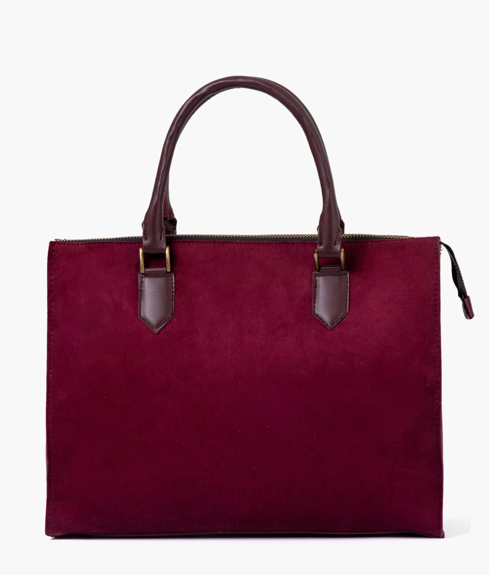 Buy Burgundy suede workplace handbag in Pakistan