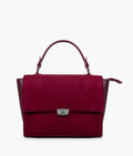 Buy Burgundy suede mini messenger bag in Pakistan