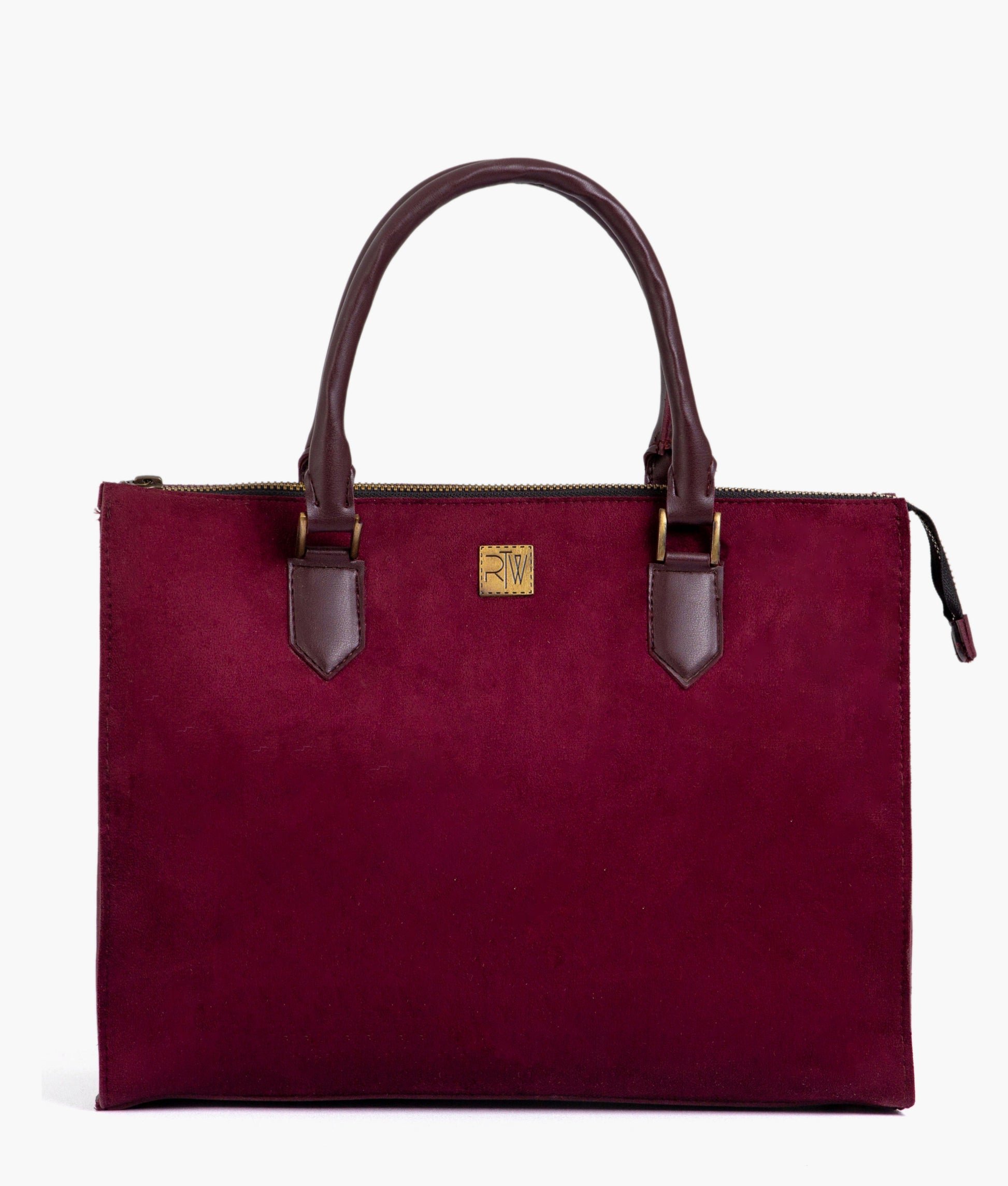 Buy Burgundy suede workplace handbag in Pakistan