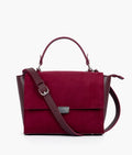 Buy Burgundy suede mini messenger bag in Pakistan