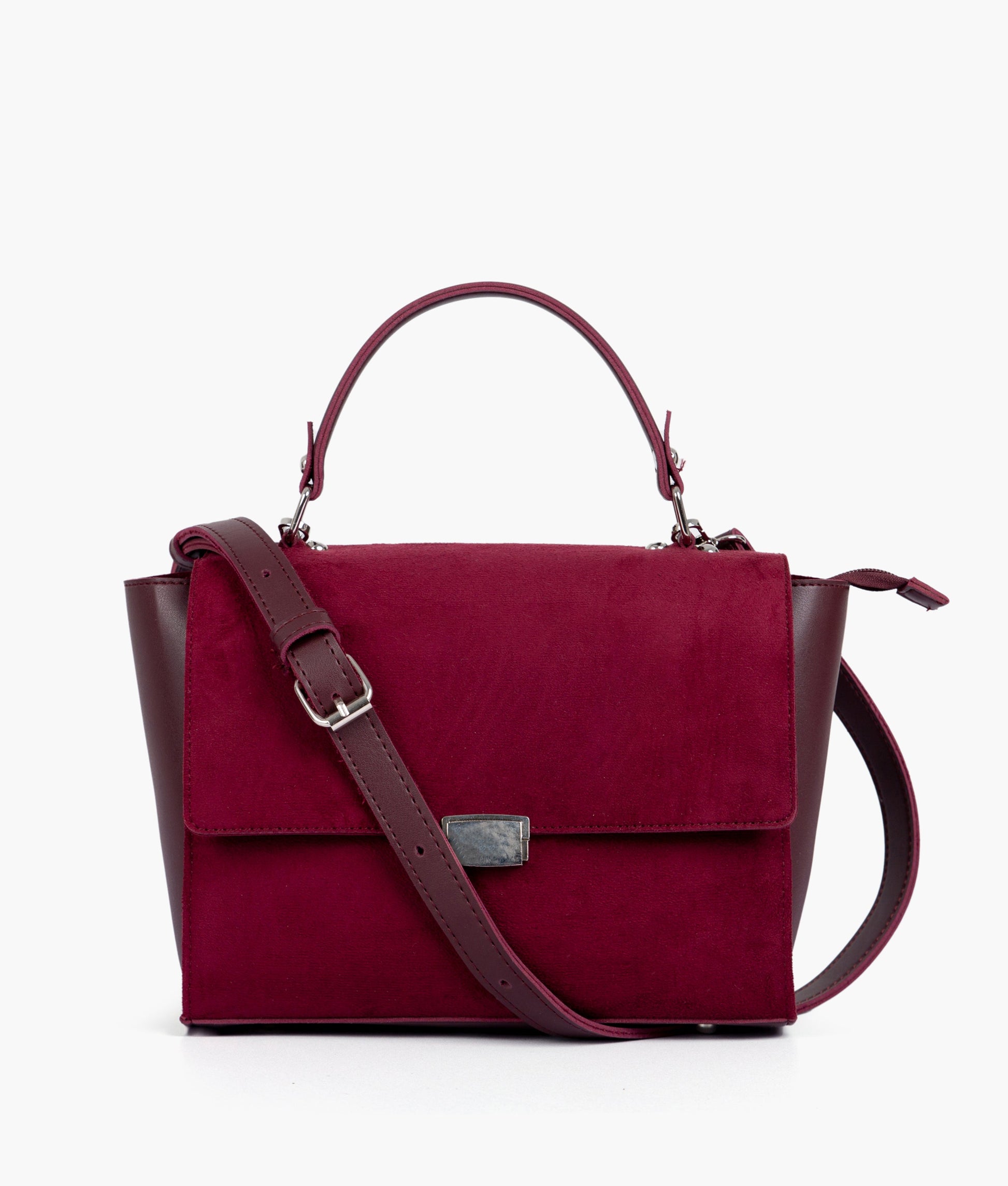 Buy Burgundy suede mini messenger bag in Pakistan