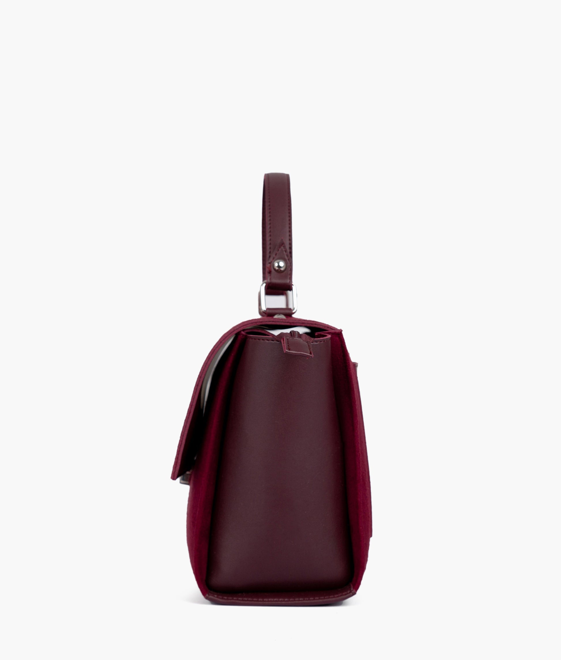 Buy Burgundy suede mini messenger bag in Pakistan