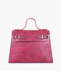 Buy Burgundy crocodile cross-body bag with top-handle in Pakistan