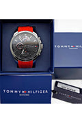 Buy Tommy Hilfiger Mens Quartz Silicone Strap Black Dial 46mm Watch - 1791351 in Pakistan