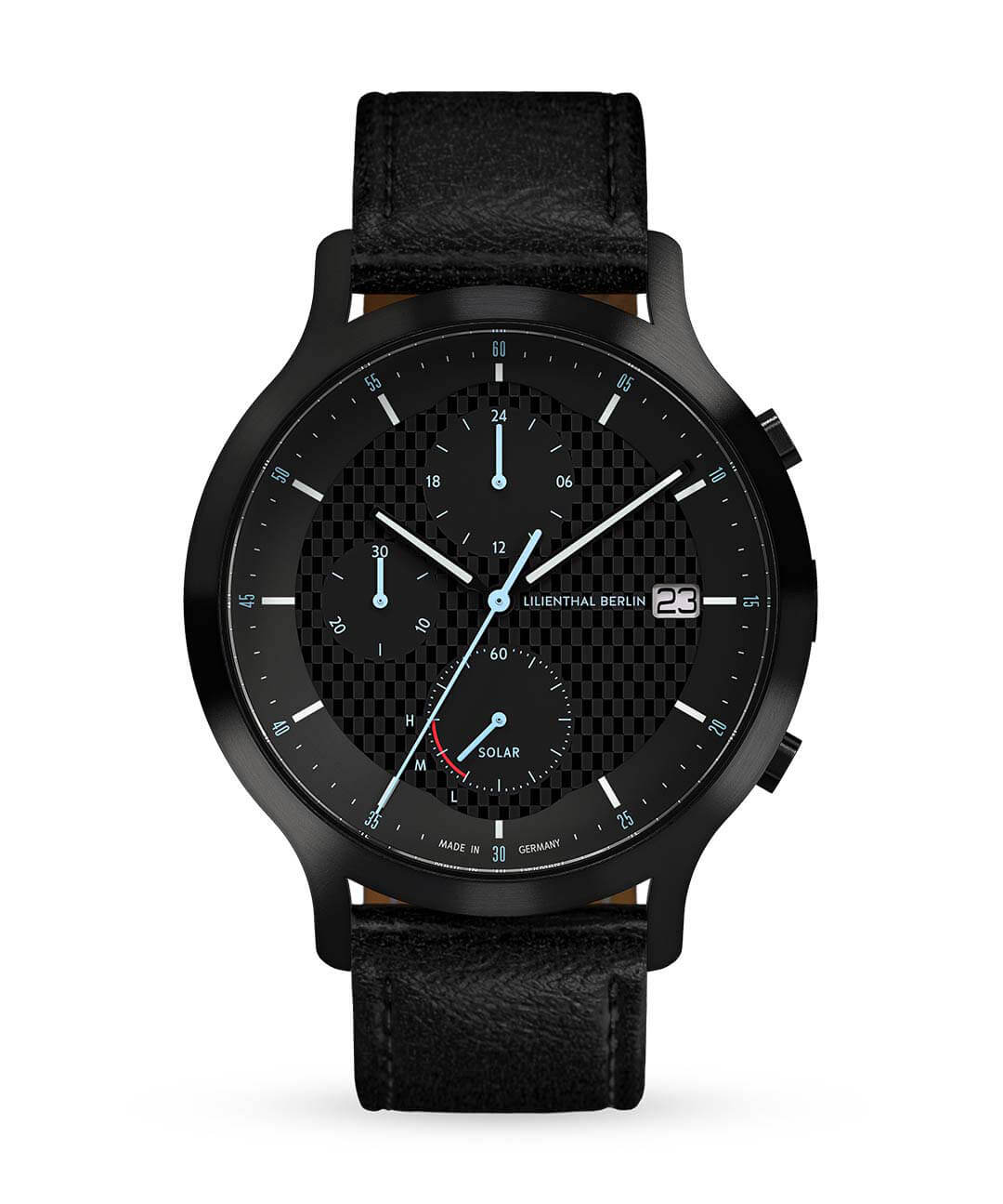 Buy Tommy Hilfiger Mens Quartz Black Leather Strap Black Dial 44mm Watch - 1791595 in Pakistan