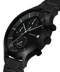 Buy Tommy Hilfiger Mens Quartz Black Leather Strap Black Dial 44mm Watch - 1791595 in Pakistan