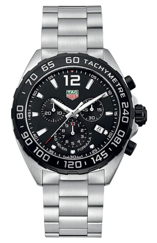 Buy Tag Heuer Formula 1 Quartz Black Dial Silver Steel Strap Watch for Men - CAZ1010.BA0842 in Pakistan