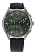 Buy Tommy Hilfiger Green Dial Black Leather Strap Watch for Men - 1791856 in Pakistan