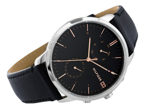 Buy Tommy Hilfiger Mens Quartz Leather Strap Black Dial 44mm Watch - 1710406 in Pakistan