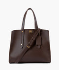 Buy Dark brown multi compartment satchel bag in Pakistan