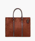 Buy Dark brown suede laptop bag in Pakistan