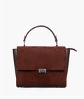 Buy Dark brown suede mini messenger bag in Pakistan