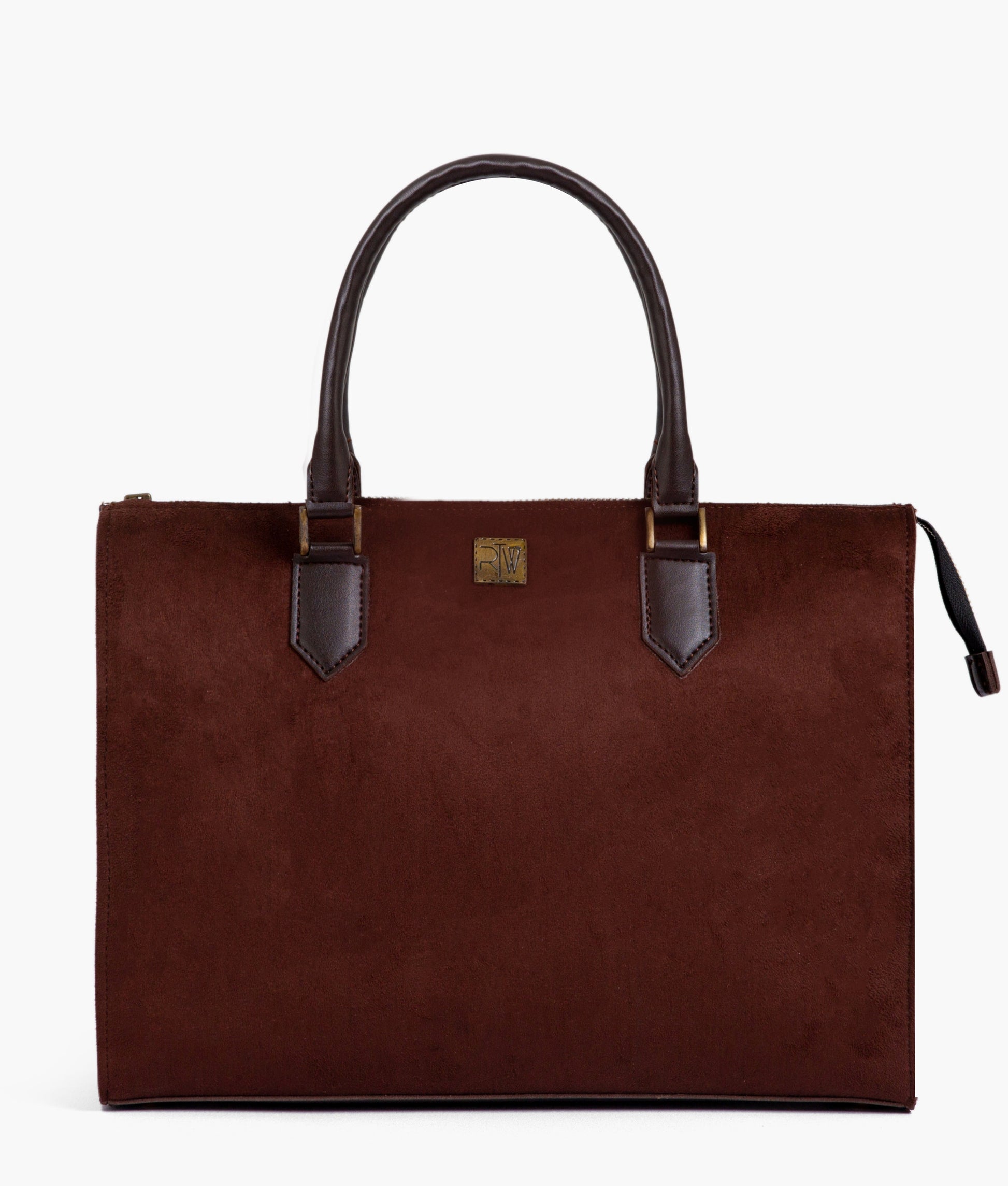 Buy Dark brown suede workplace handbag in Pakistan