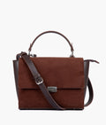 Buy Dark brown suede mini messenger bag in Pakistan