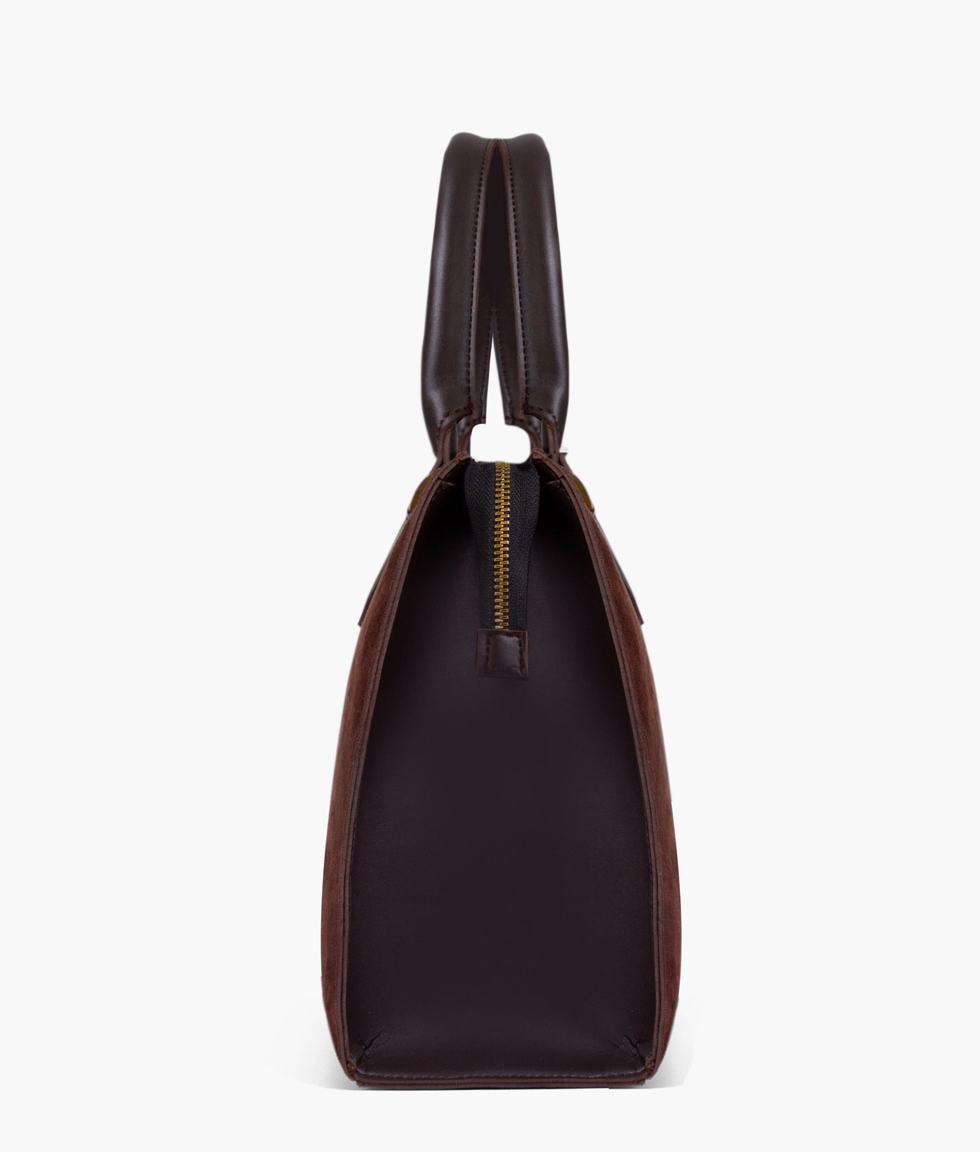 Buy Dark brown suede workplace handbag in Pakistan