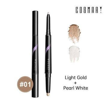 Buy Zeesea Dual Cream Highlighter Eyeshadow Stick Black - 01 Lightgold + Pearl White in Pakistan