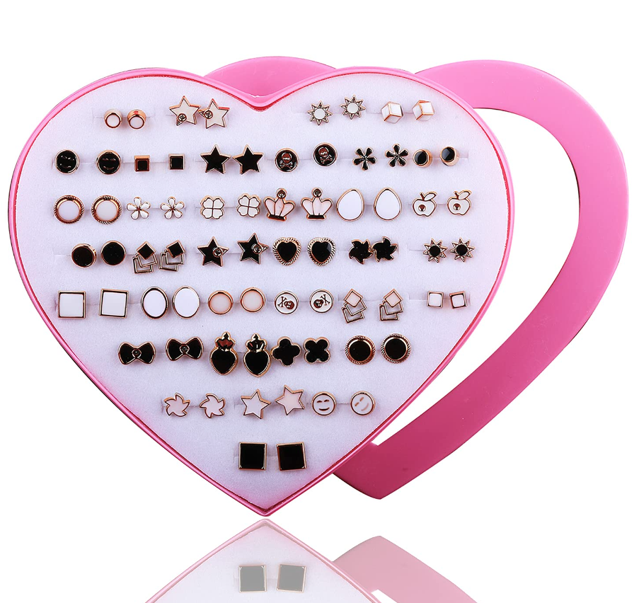 Buy Plastic Eartops Stud For Women Earrings 36 Pcs Set in Pakistan