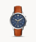 Buy Fossil Men's Chronograph Quartz Brown Leather Strap Blue Dial 44mm Watch FS5453 in Pakistan