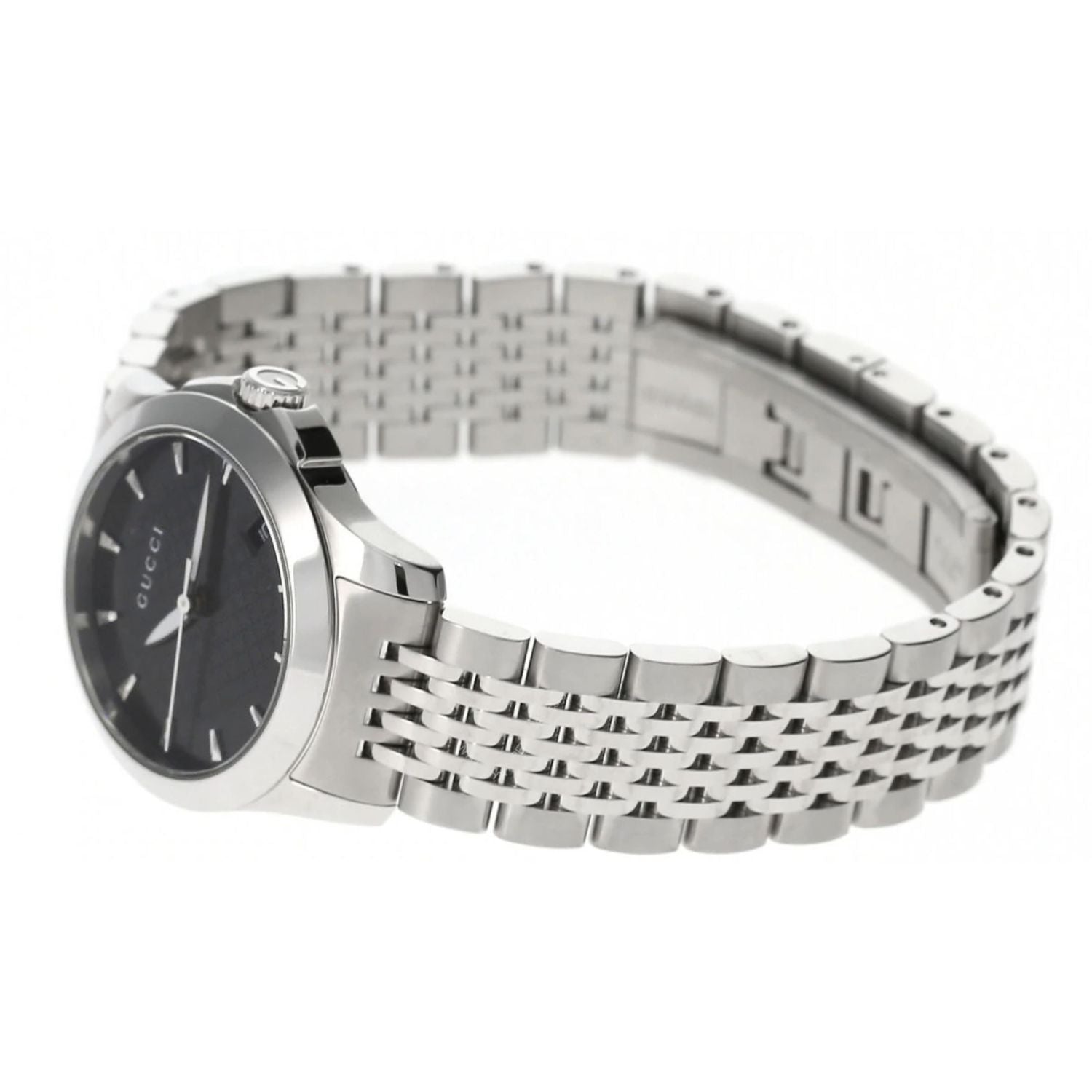 Buy Gucci G Timeless Black Dial Silver Steel Strap Watch for Women - YA126502 in Pakistan