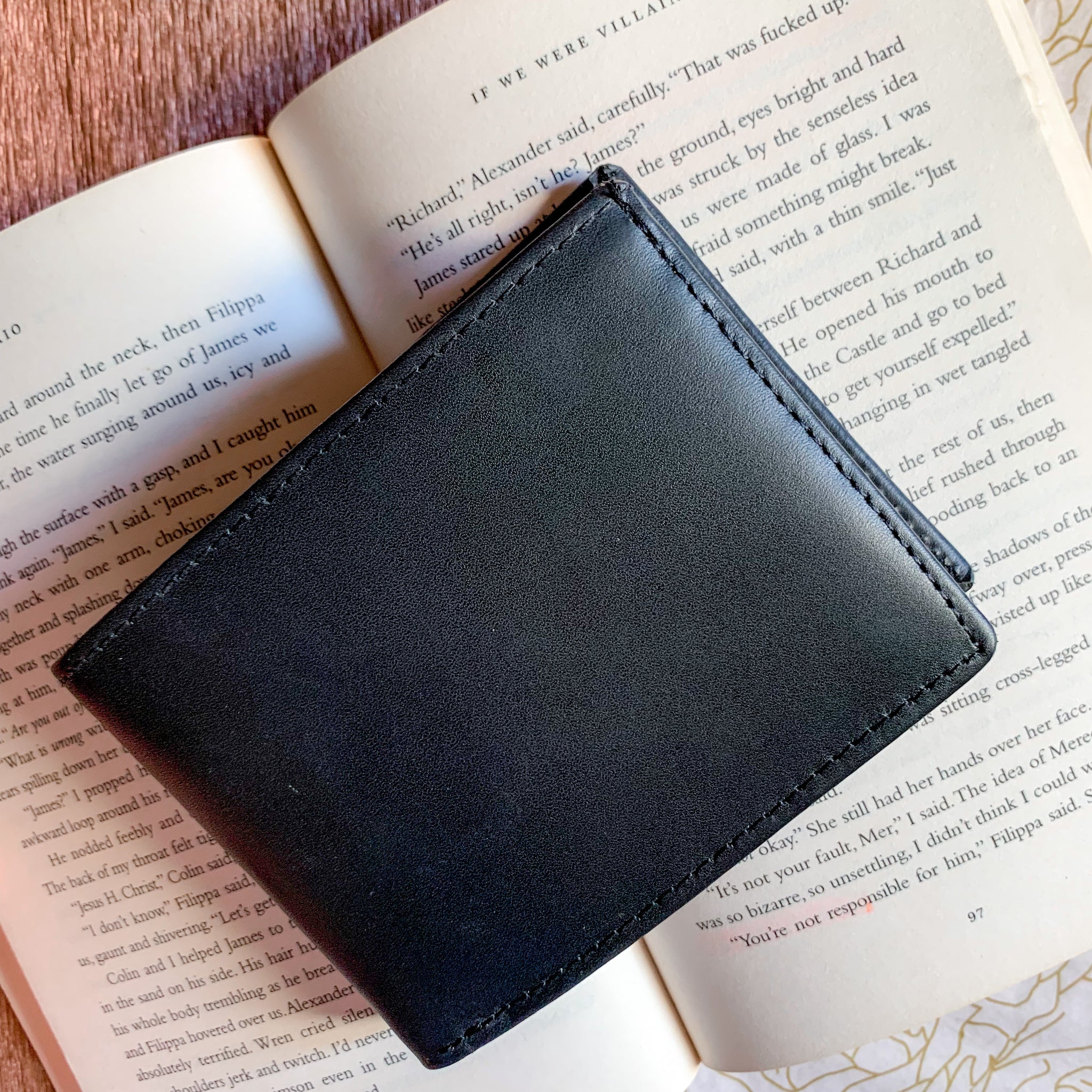 Buy Wallet Bi Fold For Men Pure Leather Wallets - Black in Pakistan