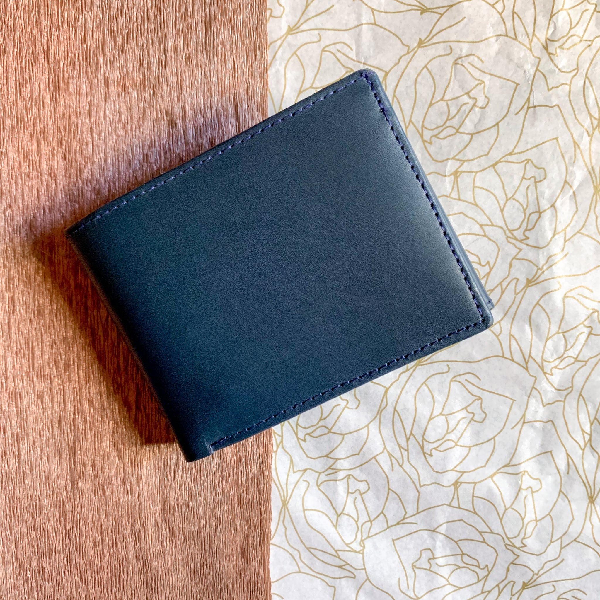 Buy Wallet Bi Fold For Men Pure Leather Wallet - Blue in Pakistan