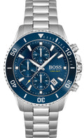 Buy Hugo Boss Mens Quartz Silver Stainless Steel Blue Dial 46mm Watch - 1513907 in Pakistan