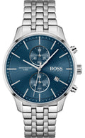 Buy Hugo Boss Mens Silver Stainless Steel Strap Blue Dial 42mm Watch - 1513839 in Pakistan