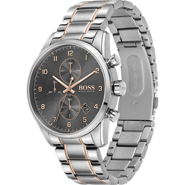 Buy Hugo Boss Mens Chronograph Analogue Quartz Stainless Steel Strap 44mm Watch - 1513789 in Pakistan