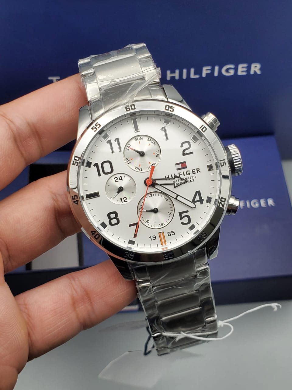 Buy Tommy Hilfiger Mens Quartz Stainless Steel White Dial 46mm Watch - 1791140 in Pakistan