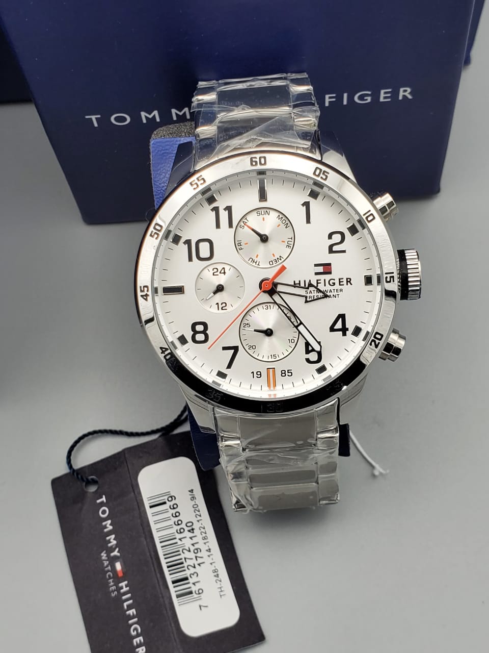 Buy Tommy Hilfiger Mens Quartz Stainless Steel White Dial 46mm Watch - 1791140 in Pakistan