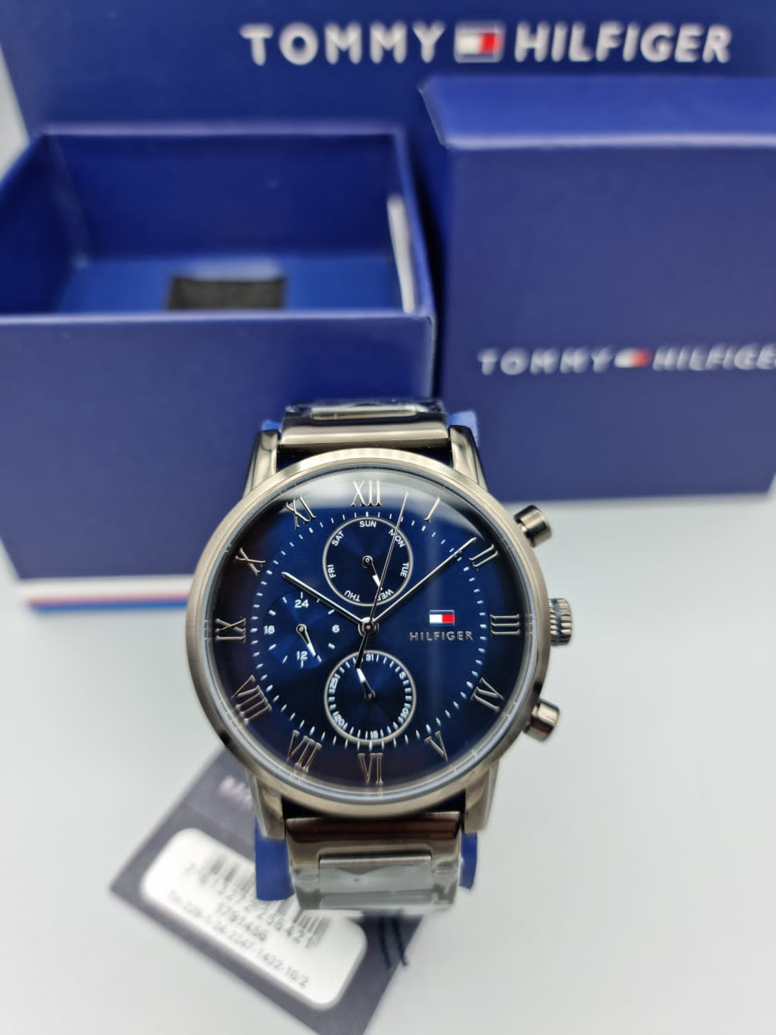 Buy Tommy Hilfiger Mens Quartz Stainless Steel Blue Dial 44mm Watch - 1791456 in Pakistan