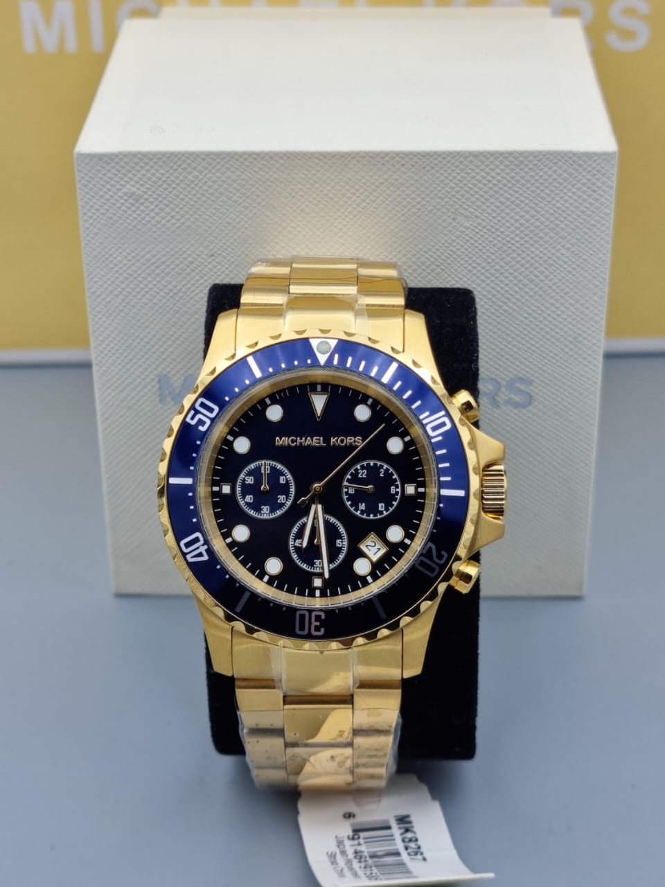 Buy Michael Kors Mens Gold Stainless Steel Blue Dial 45mm Watch - Mk8267 in Pakistan