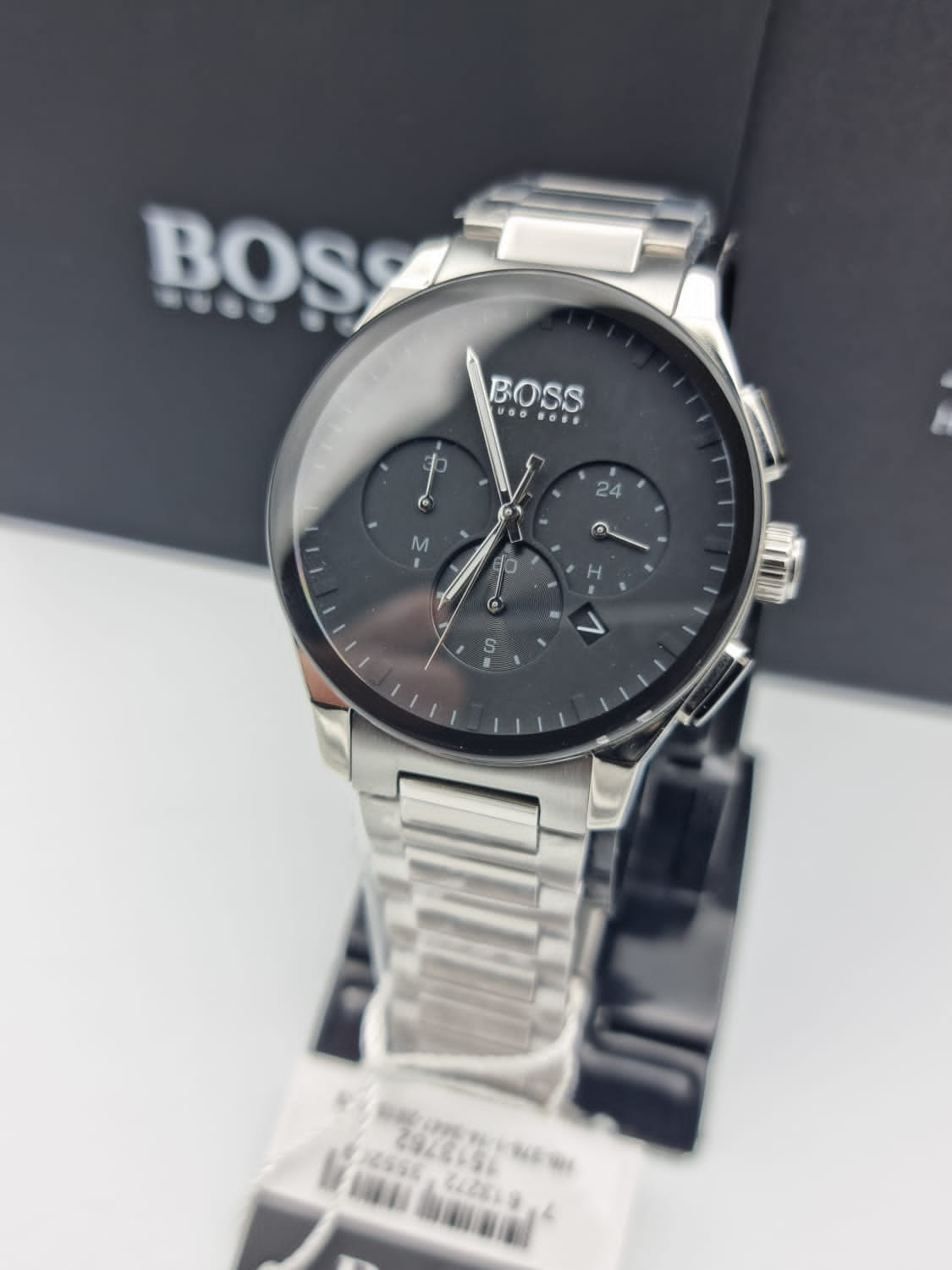 Buy Hugo Boss Mens Chronograph Quartz Stainless Steel Black Dial 44mm Watch - 1513762 in Pakistan